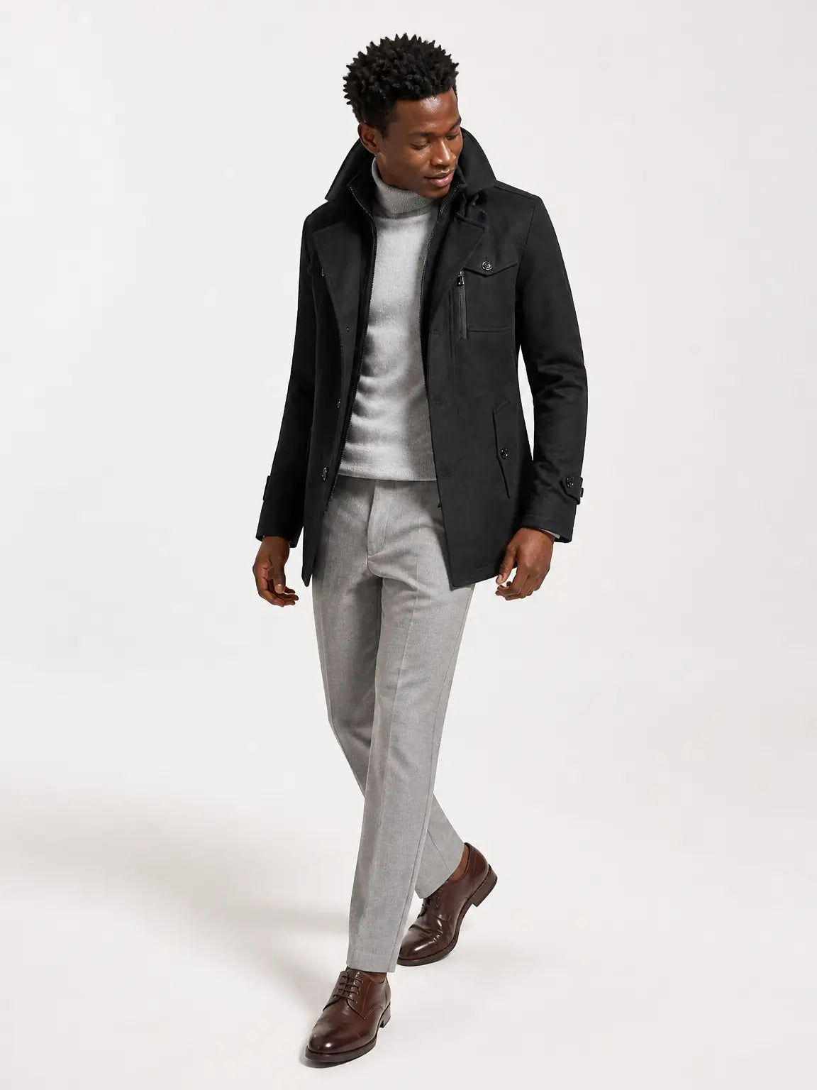 A coat that keeps its line