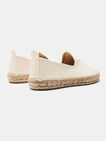 The Espadrille - Ivory Canvas