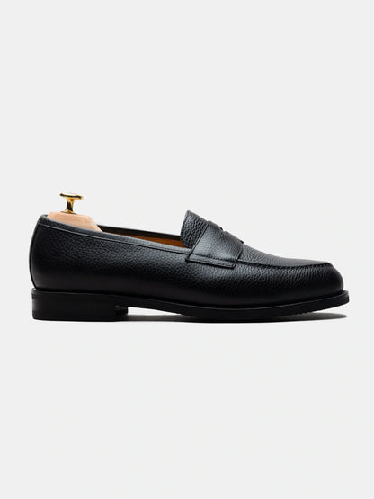 The Penny Loafer - Black Grain