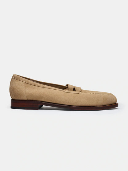 The Penny Loafer - Sand Suede - Unlined