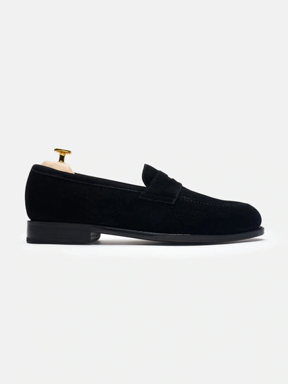 The Penny Loafer - Black Suede