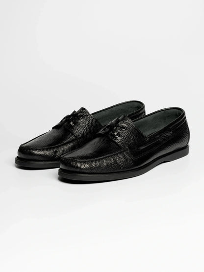 The Boat Shoe - Black Grain