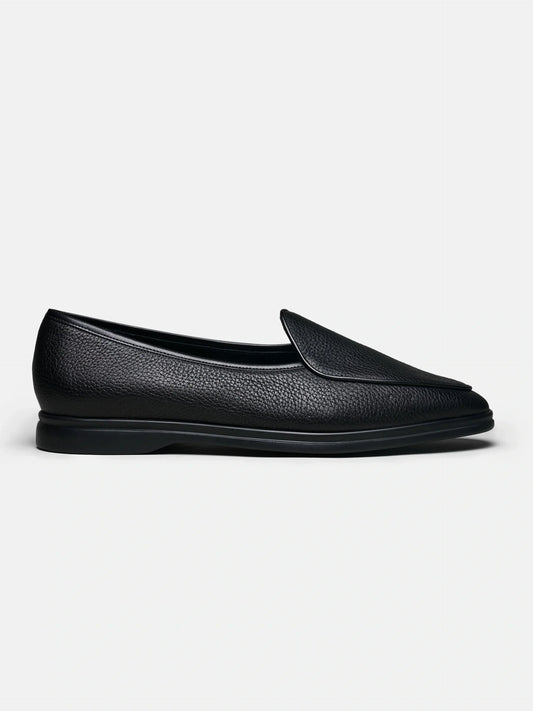 The Belgian Loafer - Black Deerskin