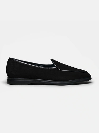 The Belgian Loafer - Black Suede