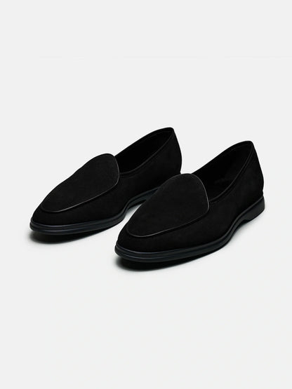 The Belgian Loafer - Black Suede