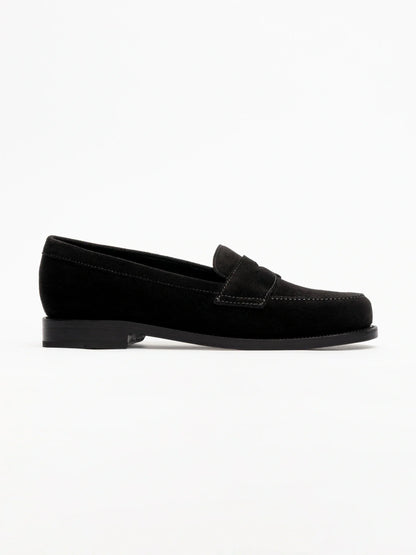 The Ivy Loafer - Black Suede
