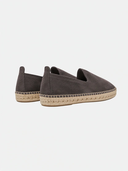 The Espadrille - Light Grey Suede