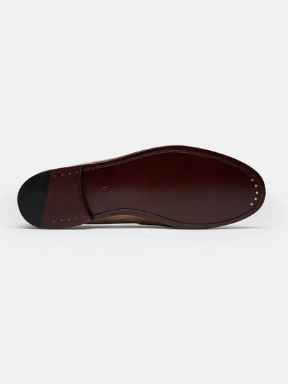 The Penny Loafer - Sand Suede - Unlined