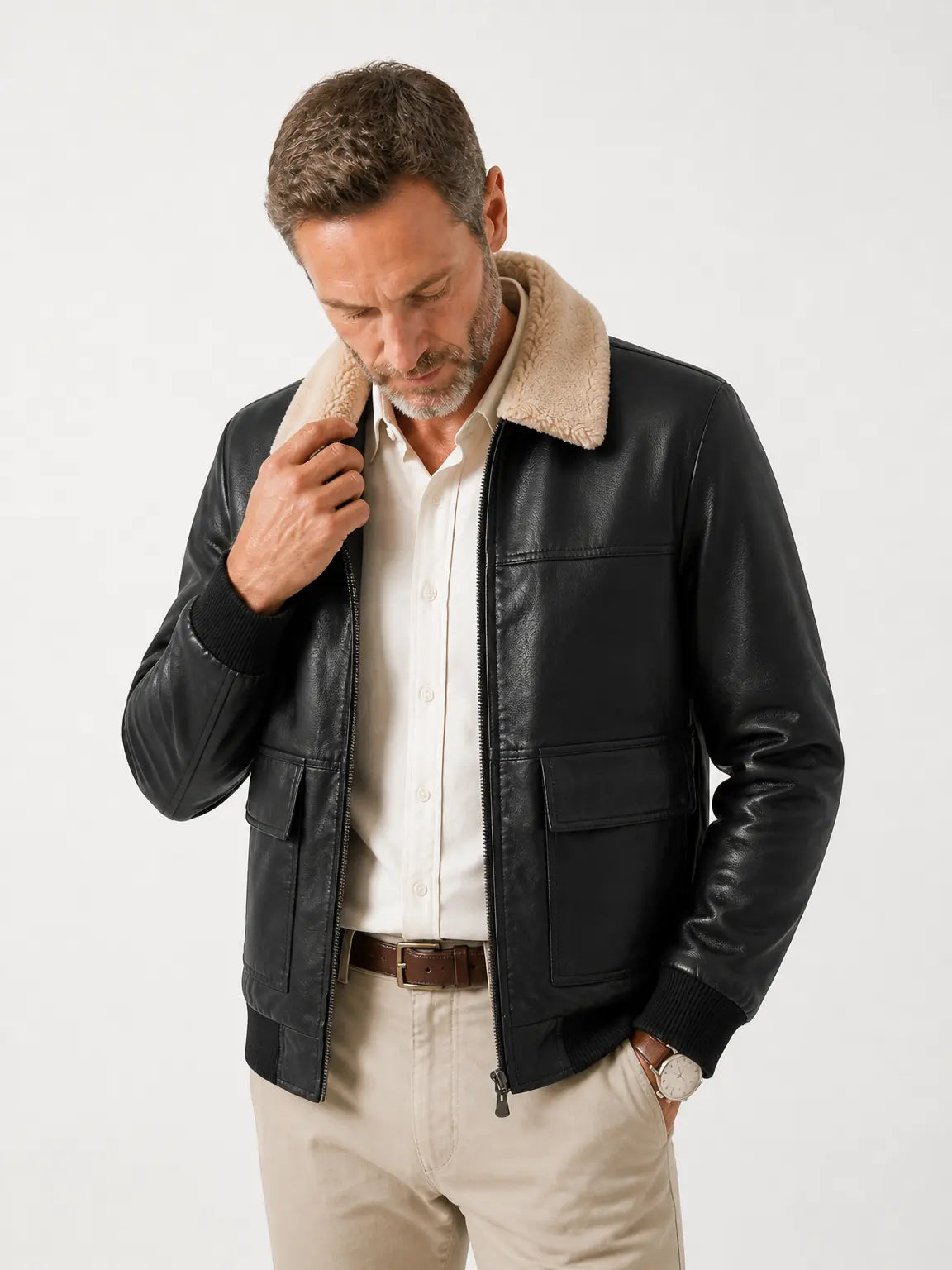 Laramie Sherpa-Collar Jacket