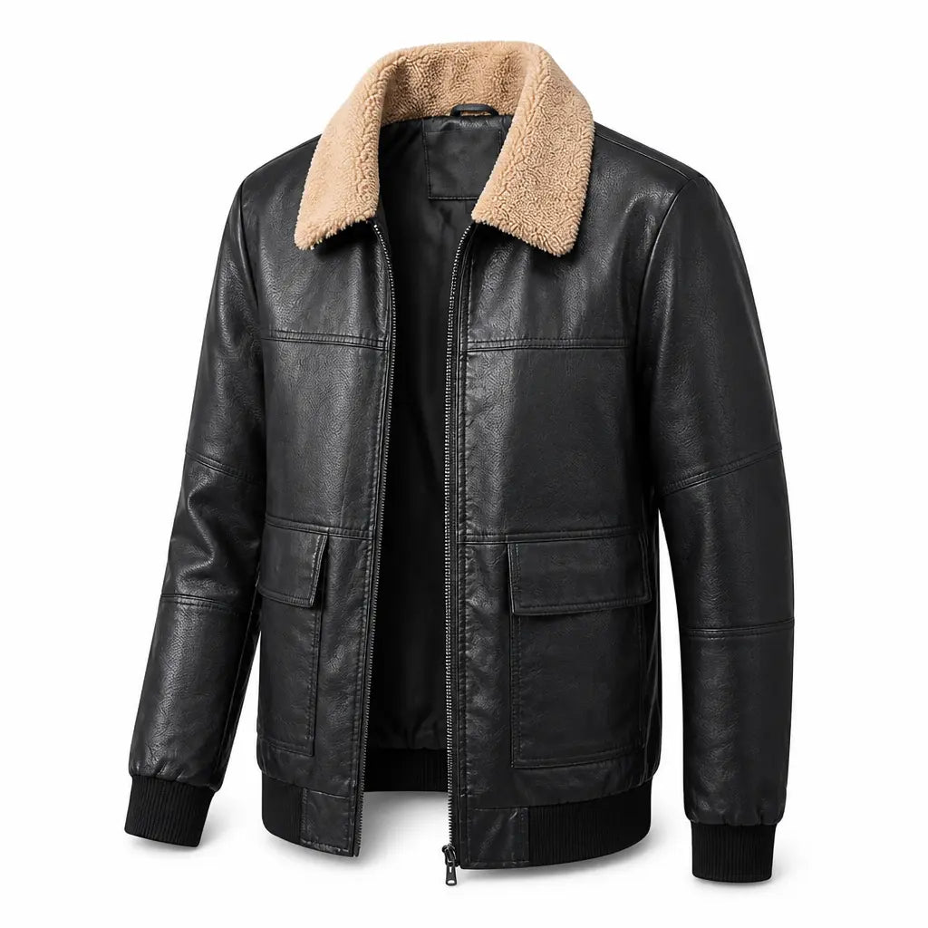 Laramie Sherpa-Collar Jacket — packshot black