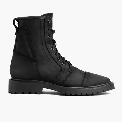 The Brennan Zip Moto Boot — Matte Black