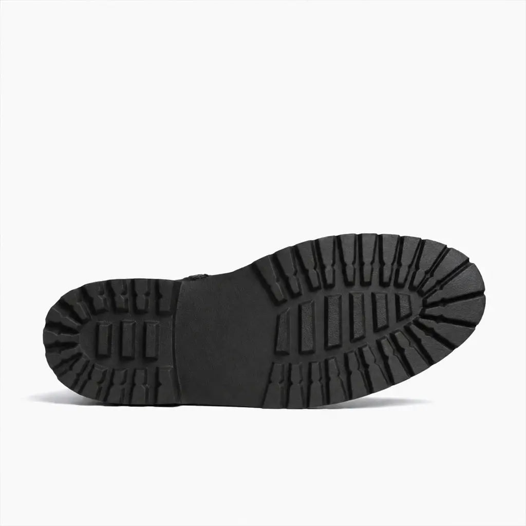 The Brennan Zip Moto Boot — Matte Black