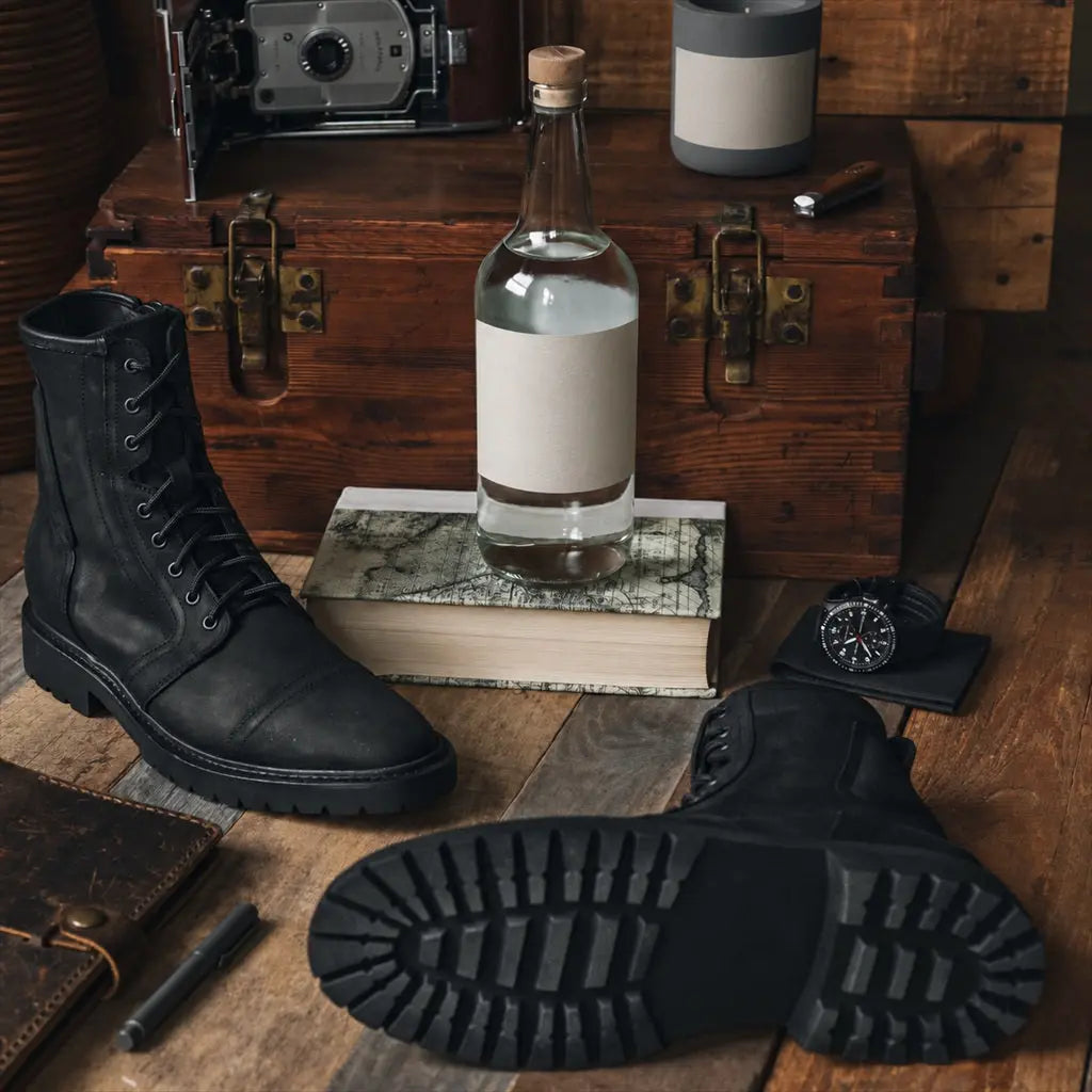 The Brennan Zip Moto Boot — Matte Black