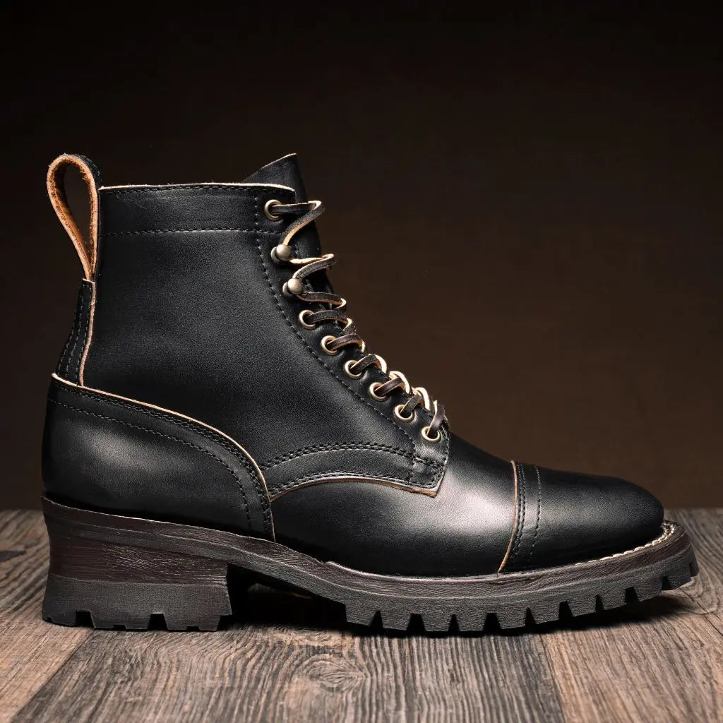 The Corbin Service Boot — Black & Natural