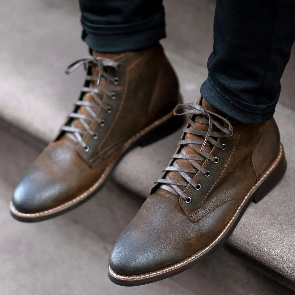The Grady Plain-Toe Boot — Mocha