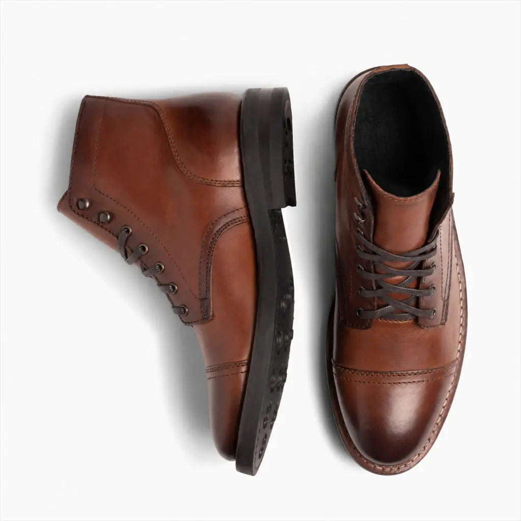 The Hayes Cap-Toe Boot — Brandy