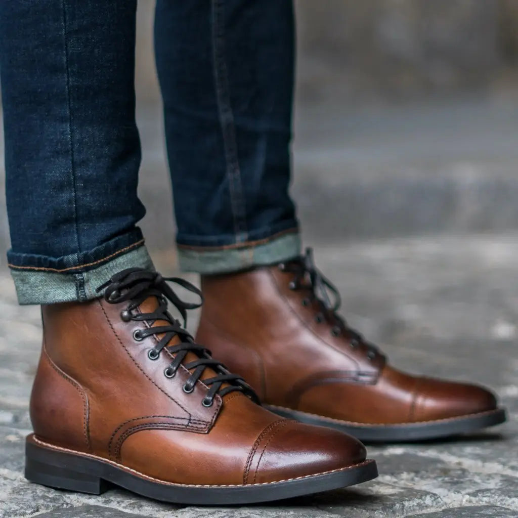 The Hayes Cap-Toe Boot — Brandy