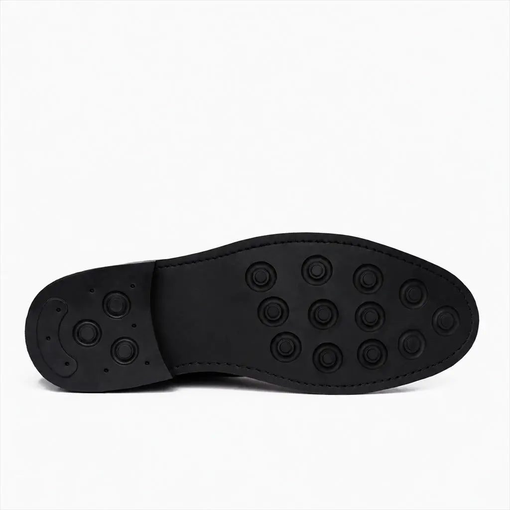 The Hayes Cap-Toe Boot — Matte Black