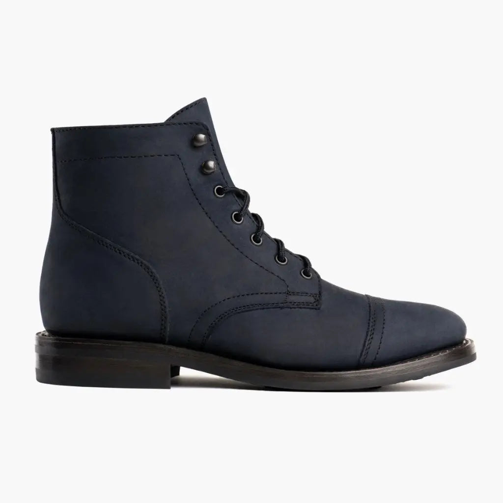 The Hayes Cap-Toe Boot — Matte Navy
