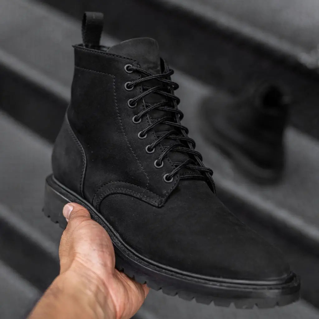 The Holt Lug Boot — Matte Black
